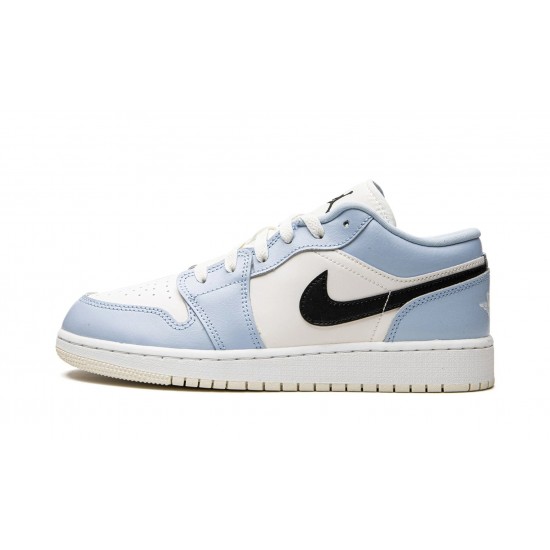 GradeSchool Nike Air Jordan 1 Low Ice Blue 554723-401 Shoes