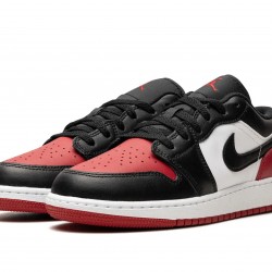 Nike Air Jordan 1 Low GradeSchool Bred Toe 553560-161 Shoes