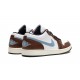 Nike Air Jordan 1 Low Mens Embroidered Swoosh - Mocha FQ7832-142 Shoes