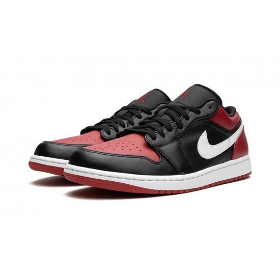 Nike Air Jordan 1 Low Mens Herren Alternate Bred Toe 553558-066 Shoes