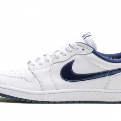 Nike Air Jordan 1 Low Mens Metallic Navy FB9933-141 Shoes