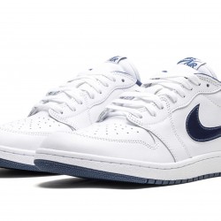 Nike Air Jordan 1 Low Mens Metallic Navy FB9933-141 Shoes