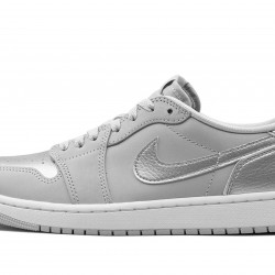 Nike Air Jordan 1 Low Mens Metallic Silver CZ0790-002 Shoes