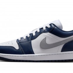 Nike Air Jordan 1 Low Mens Midnight Navy 553558-141 Shoes