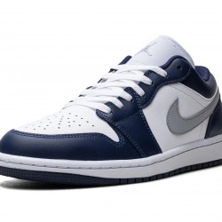 Nike Air Jordan 1 Low Mens Midnight Navy 553558-141 Shoes