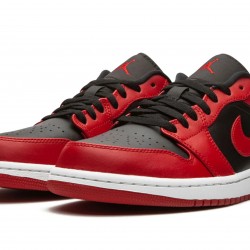 Nike Air Jordan 1 Low Mens Reverse Bred 553558-606 Shoes