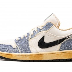 Nike Air Jordan 1 Low Mens SE Sashiko Denim FN7670-493 Shoes