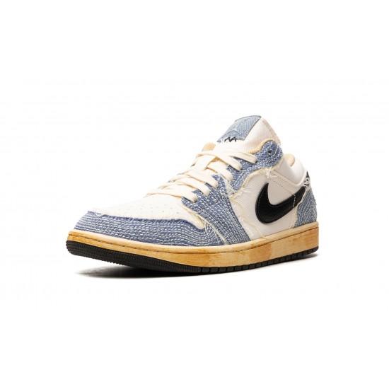 Nike Air Jordan 1 Low Mens SE Sashiko Denim FN7670-493 Shoes