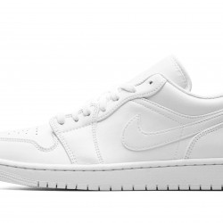 Nike Air Jordan 1 Low Mens Triple White 553558-136 Shoes