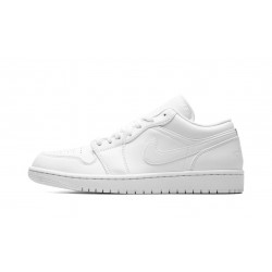 Nike Air Jordan 1 Low Mens Triple White 553558-136 Shoes