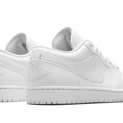 Nike Air Jordan 1 Low Mens Triple White 553558-136 Shoes