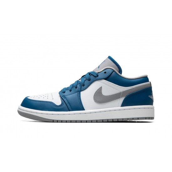 Nike Air Jordan 1 Low Mens True Blue 553558-412 Shoes