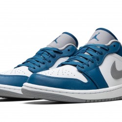 Nike Air Jordan 1 Low Mens True Blue 553558-412 Shoes