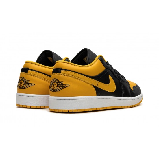 Nike Air Jordan 1 Low Mens Yellow Orche 553558-072 Shoes