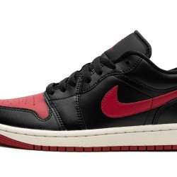 Nike Air Jordan 1 Low Womens Bred Sail DC0774-061 Shoes