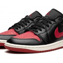 Nike Air Jordan 1 Low Womens Bred Sail DC0774-061 Shoes