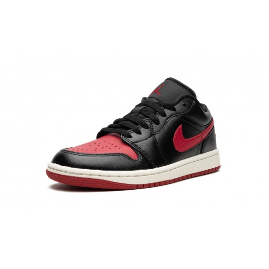 Nike Air Jordan 1 Low Womens Bred Sail DC0774-061 Shoes