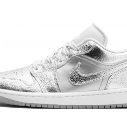 Nike Air Jordan 1 Low Womens Metallic Silver FN5030-001 Shoes