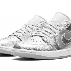 Nike Air Jordan 1 Low Womens Metallic Silver FN5030-001 Shoes