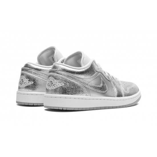 Nike Air Jordan 1 Low Womens Metallic Silver FN5030-001 Shoes