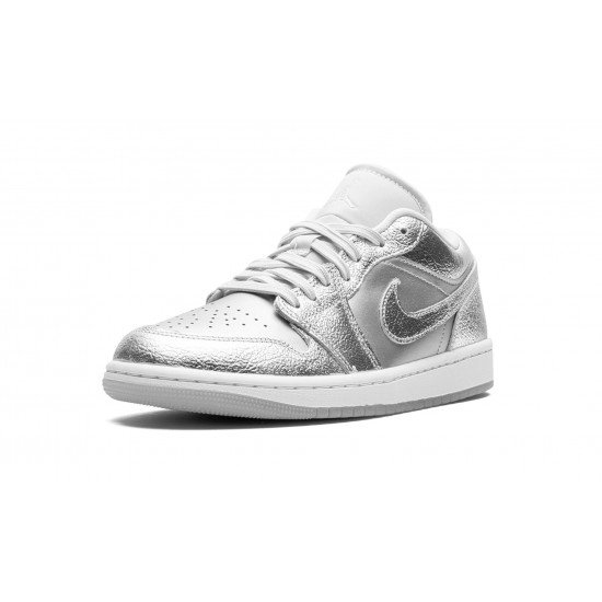 Nike Air Jordan 1 Low Womens Metallic Silver FN5030-001 Shoes