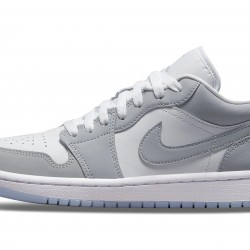 Nike Air Jordan 1 Low Womens White Wolf Grey DC0774-105 Shoes