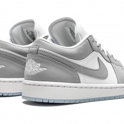 Nike Air Jordan 1 Low Womens White Wolf Grey DC0774-105 Shoes