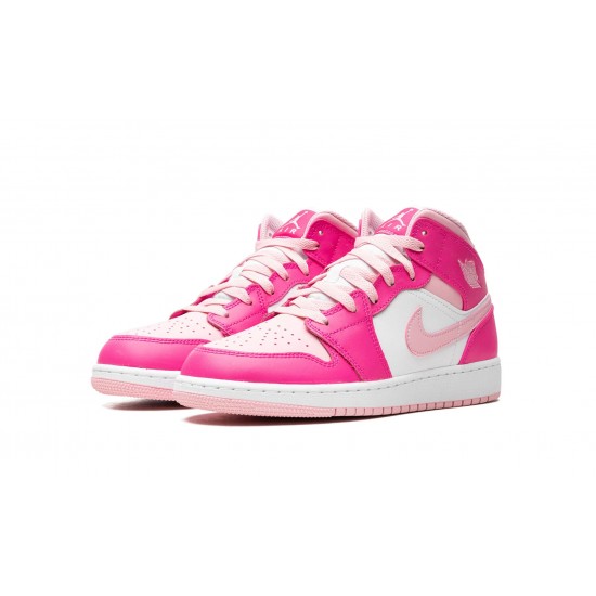 GradeSchool Nike Air Jordan 1 Mid Fierce Pink FD8780-116 Shoes