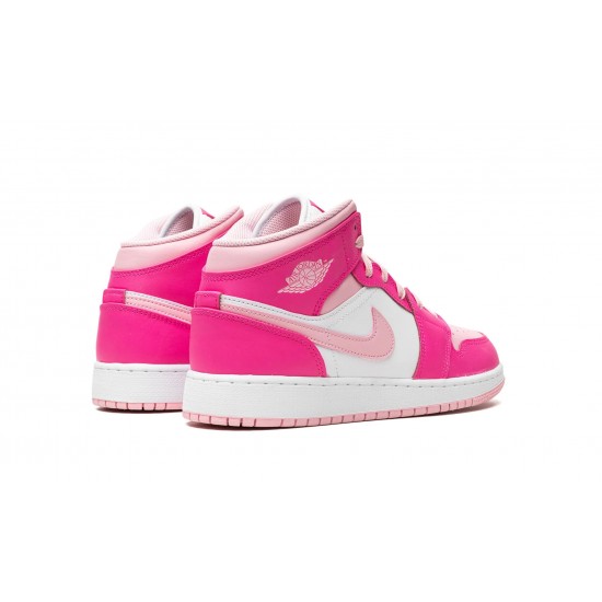 GradeSchool Nike Air Jordan 1 Mid Fierce Pink FD8780-116 Shoes