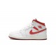 GradeSchool Nike Air Jordan 1 Mid White Dune Red FJ3464-160 Shoes