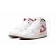 GradeSchool Nike Air Jordan 1 Mid White Dune Red FJ3464-160 Shoes