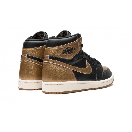 Nike Air Jordan 1 High Mens Metallic Gold DZ5485-071 Shoes