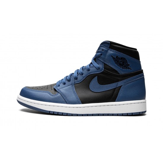 Nike Air Jordan 1 High Mens OG Dark Marina Blue 555088-404 Shoes