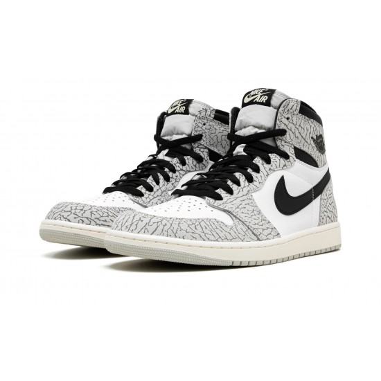 Nike Air Jordan 1 High Mens OG White Cement DZ5485-052 Shoes