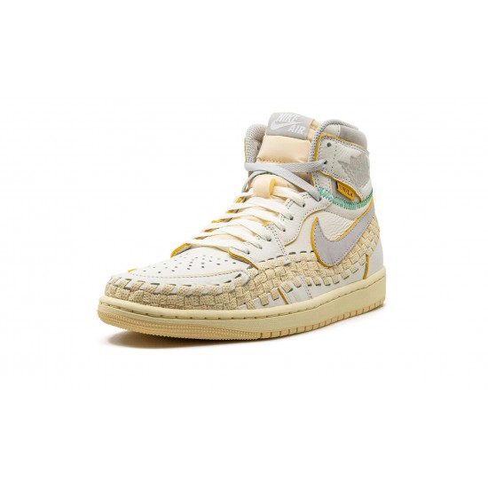 Nike Air Jordan 1 High Mens Union x Bephie's Beauty Supply - Woven Sail FD2565-100 Shoes