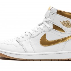 Nike Air Jordan 1 High Womens Metallic Gold FD2596-107 Shoes