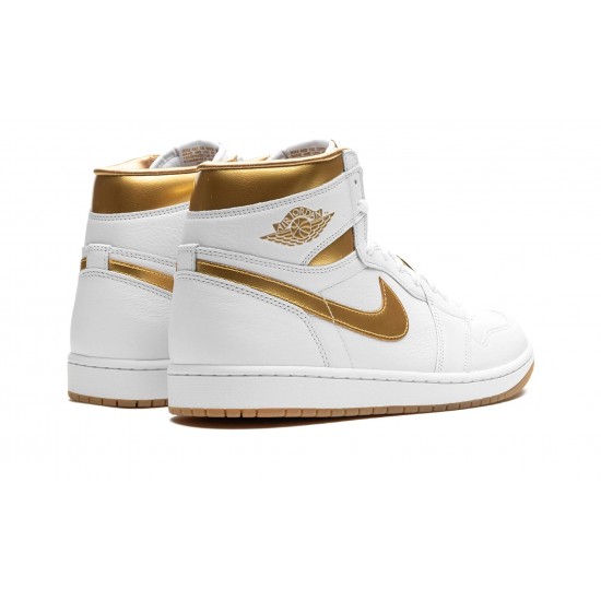 Nike Air Jordan 1 High Womens Metallic Gold FD2596-107 Shoes