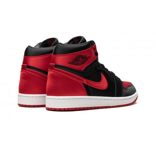 Nike Air Jordan 1 High Womens Satin Bred FD4810-061 Shoes