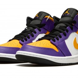 Nike Air Jordan 1 Mid Mens Lakers DQ8426-517 Shoes