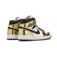 Nike Air Jordan 1 Mid Mens Metallic Gold Dc1419-700 Shoes