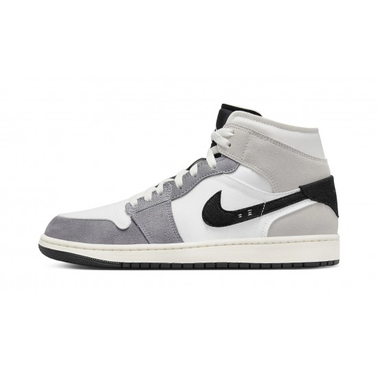 Nike Air Jordan 1 Mid Mens SE Cement Grey DZ4136-002 Shoes