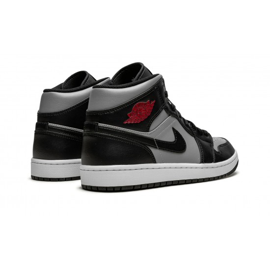 Nike Air Jordan 1 Mid Mens Shadow Red 554724-096 Shoes