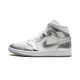 Nike Air Jordan 1 Mid Womens SE Metallic Silver FN5031-100 Shoes