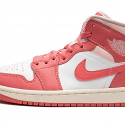 Nike Air Jordan 1 Mid Womens Strawberries And Cream BQ6472 186 Shoes