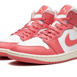 Nike Air Jordan 1 Mid Womens Strawberries And Cream BQ6472 186 Shoes