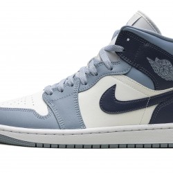 Nike Air Jordan 1 Mid Womens Two-Tone Blue BQ6472-140 Shoes