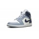 Nike Air Jordan 1 Mid Womens Two-Tone Blue BQ6472-140 Shoes