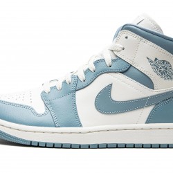 Nike Air Jordan 1 Mid Womens UNC BQ6472-141 Shoes