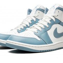 Nike Air Jordan 1 Mid Womens UNC BQ6472-141 Shoes