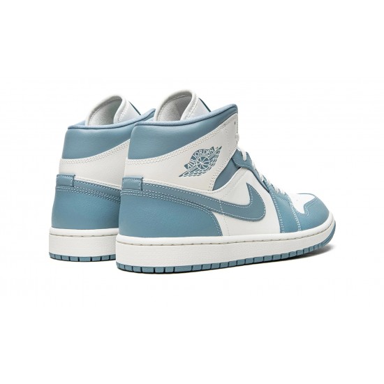 Nike Air Jordan 1 Mid Womens UNC BQ6472-141 Shoes